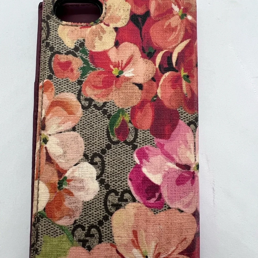 Gucci Blooms GG Canvas Wallet Phone Case iPhone 7/8/SE Floral